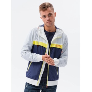Ombre Clothing Мъжко ветрозащитно яке с качулка 438C - тъмносиньо V1 Ombre Clothing Ombre Clothing | Sin | МЪЖЕ | S
