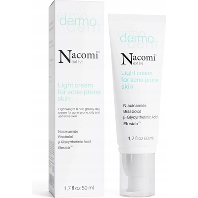 Nacomi Dermo Light Cream for Acne-Prone Skin Lehký krém pro aknózní pleť 50 ml
