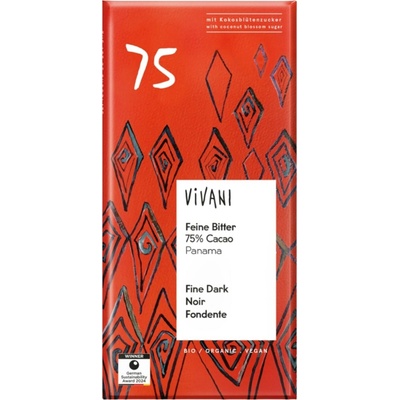VIVANI Bio horká čokoláda 75% s kokosovým cukrem 80 g