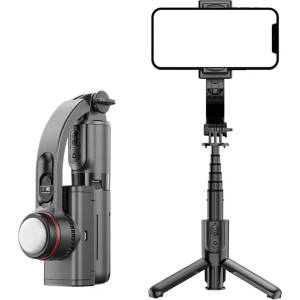 Techsuit Селфи стик със статив и дистанционно управление, 70 см - (L18sMini) - черен