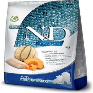  Храна за кученца N& D Ocean Cod& Pumpkin, Cantaloupe Puppy Medium& Maxi - 12кг