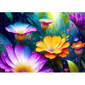 Enjoy - Puzzle Flowers in the Rain - 1 000 piese