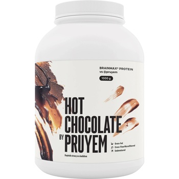 BrainMax PRUYEM Protein, Hot Chocolate, суроватъчен протеин, горещ шоколад, 1000 g
