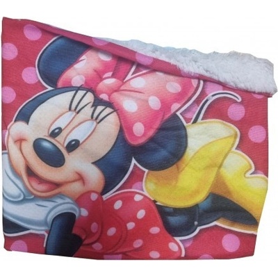 E plus M detský dievčenský nákrčník Minnie Mouse Disney s chlpom