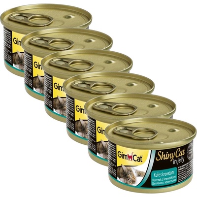 Gimborn GimCat ShinyCat пиле + скариди 6 x 70 г