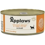 Applaws Chicken Breast with Tuna Fillet in broth консерва за котки пилешки филета и риба тон 70gr