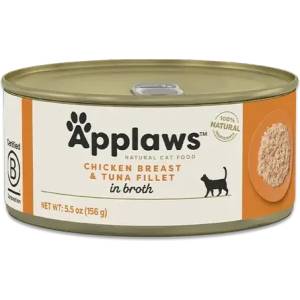 Applaws Chicken Breast with Tuna Fillet in broth консерва за котки пилешки филета и риба тон 70gr