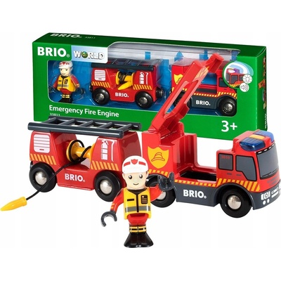 Brio Hasičské auto s vlekom a rebríkom