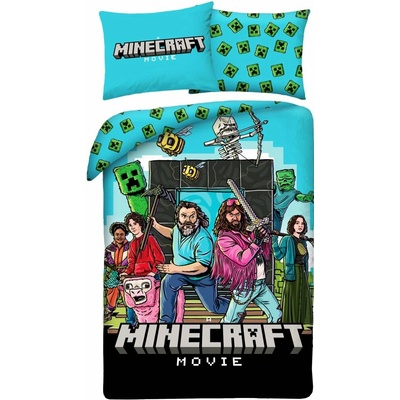 Halantex Obojstranné obliečky z mikrovlákna Minecraft Movie - 70x90 140x200