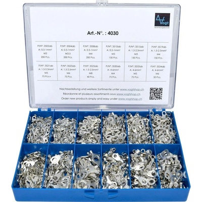 Vogt Verbindungstechnik 4030 sada okrúhlych káblových ok, 0.50 mm² - 6 mm², 1440 ks