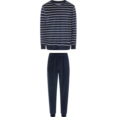 Livergy pánské froté pyžamo pruhy navy modrá – Zboží Dáma