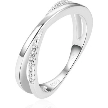 Beneto Pôvabný dvojitý prsteň zo striebra AGG225