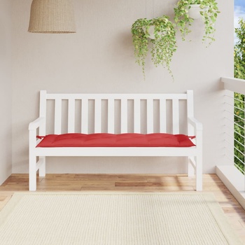 Image 1 of vidaXL Възглавница за градинска пейка червена 150x50x7 см оксфорд плат (361608)