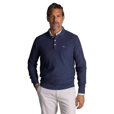 25FN285 long sleeve polo - Blue (City Navy Melange)