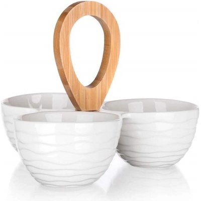 Banquet Brillante miska dělená porcelán bambus 24 x 24 x 18 cm
