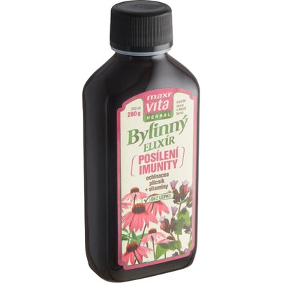 Maxivita herbal bylinný elixír posílení imunity echinacea plicník + vitaminy 200 ml