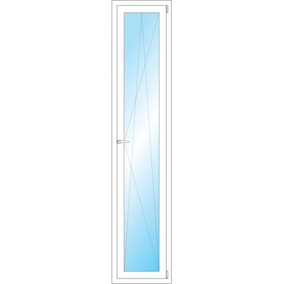 OKNA HNED Plastové okno 47x223 cm bílé otevíravé a sklopné pravé