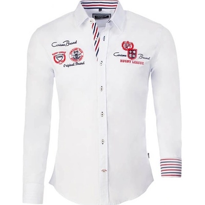 Carisma pánská košile dlouhý rukáv slim fit 8004 bílá
