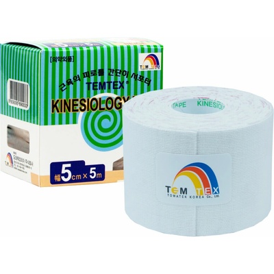 Temtex kinesio tape biela 5 cm x 5 m