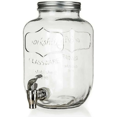 M.A.T. Láhev skleněná s kohoutkem 4000 ml kovové víčko
