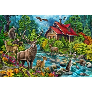 Cobble Hill - Puzzle Red-Roofed Cabin - 2 000 piese