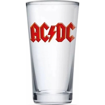 CurePink Sklenice AC/DC: Logo 500 ml