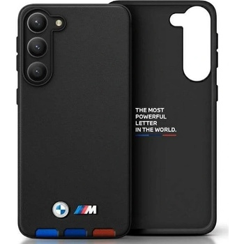 BMW Кейс BMW BMHCSA5422PTDK за Samsung Galaxy A54, черен / черен, Leather Stamp Tricolor (BMW000527-0)