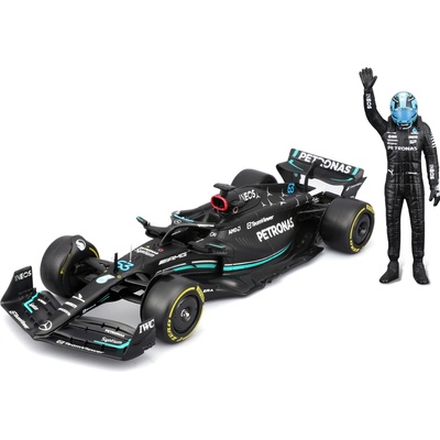 Bburago RACE Formula F1 Mercedes AMG F1 W14 E 2023 63 George Russell with driver and decor 1:24
