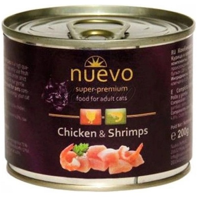 NUEVO CAT Adult Chicken & Shrimps 6 x 200 g