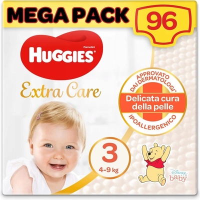Huggies Extra Care 3 96 ks