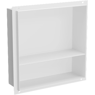 Mexen X-Wall-NR вътрешен рафт без фланец с полица 30 x 30 см, бял - 1921303010S (1921303010S)
