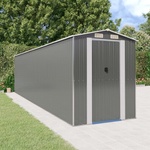 HABA Градинска барака светлосива 192x772x223 см поцинкована стомана (V3147445)