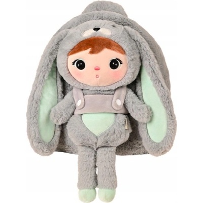 Metoo s odnímateľným plyšákom Šedo mätový zajačik s Personalizáciou