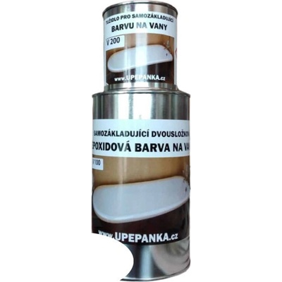 U PEPÁNKA s.r.o. BARVY NA BETON Epoxidová barva na vany V100, bílá, SET s tužidlem Velikost: 1,125kg SET