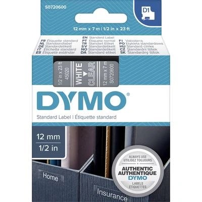 DYMO Етикети DYMO DY45020 LabelManager D1, 12mm x 7m, бели/прозрачни, 45020 S0720600 (S0720600)