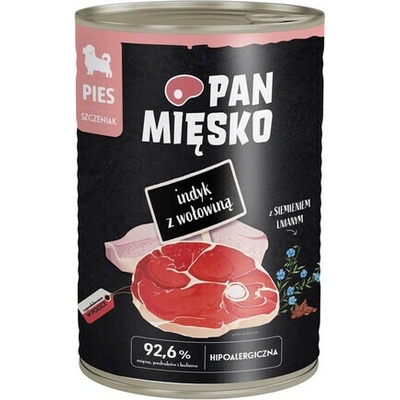 Pan Mięsko Morčacie s hovädzím pre šteniatka 400 g