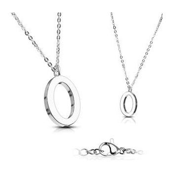 Šperky4U Ocelový řetízek s přívěškem iniciála OPD0096-O