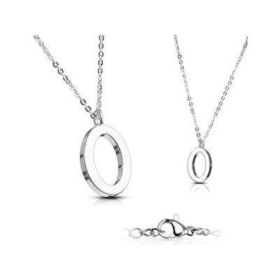 Šperky4U Ocelový řetízek s přívěškem iniciála OPD0096-O