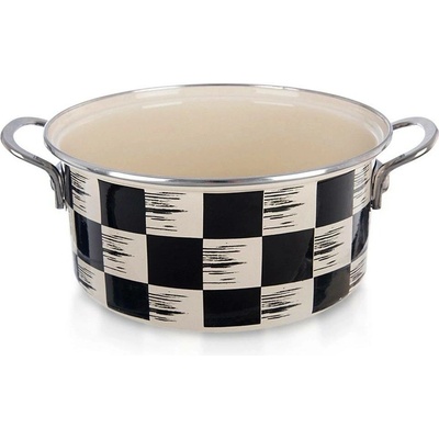 Smaltovaný hrnec Šachovnice 22 cm, 3 l