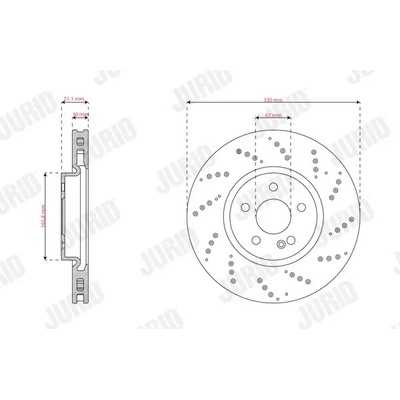 JURID Brzdový kotouč - 330 mm JRD 563725JC