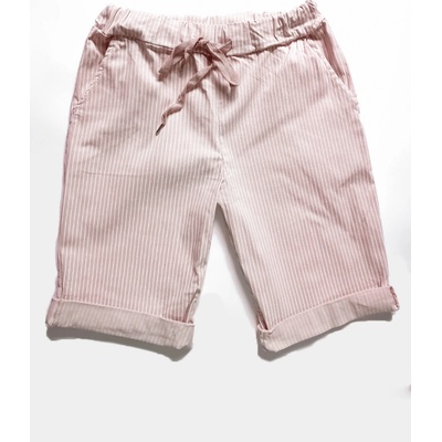 D-Stiag dámské stylové kraťasy s pruhy starorůžová