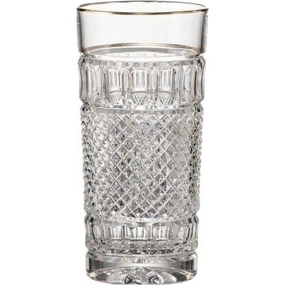 Bohemia Crystal ručně broušené sklenice na vodu a nealko nápoje Felicie Line Gold 350 ml