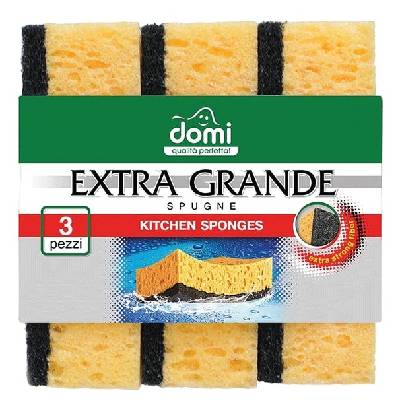 Кухненски гъби Domi - Accurato, 3 броя, жълти (1100006009)