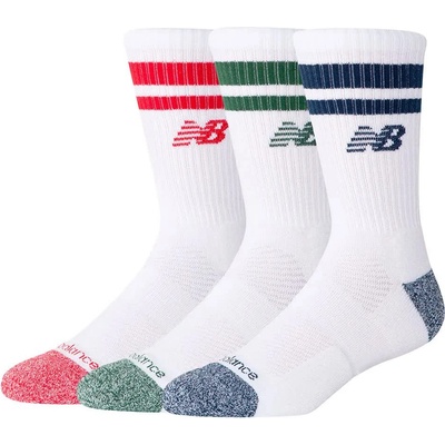 Чорапи New balance Active Lifestyle Striped crew socks assorted - White (Assorted 1 Colors)