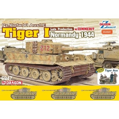 Dragon Tiger I Ausf.E Late Production w/ Zimmerit Normandy 1944 1:35