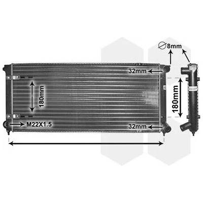 Chladič, chlazení motoru VAN WEZEL 58002041