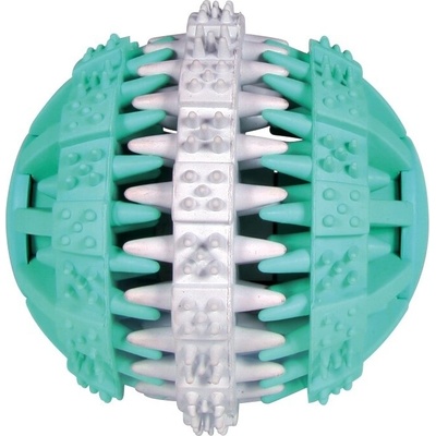 Trixie Denta Fun lopta s mätou zelená biela 7 cm