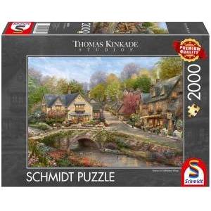 Schmidt Spiele Thomas Kinkade Studios: Summer in Cobblestone Village (2000 Pieces)