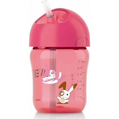 Philips Avent Hrnček so slamkou 260ml SCF760/00 ružový