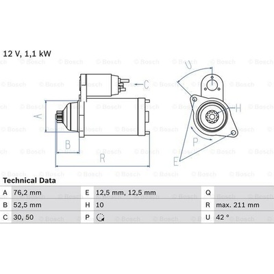 BOSCH STARTER 0 986 018 040